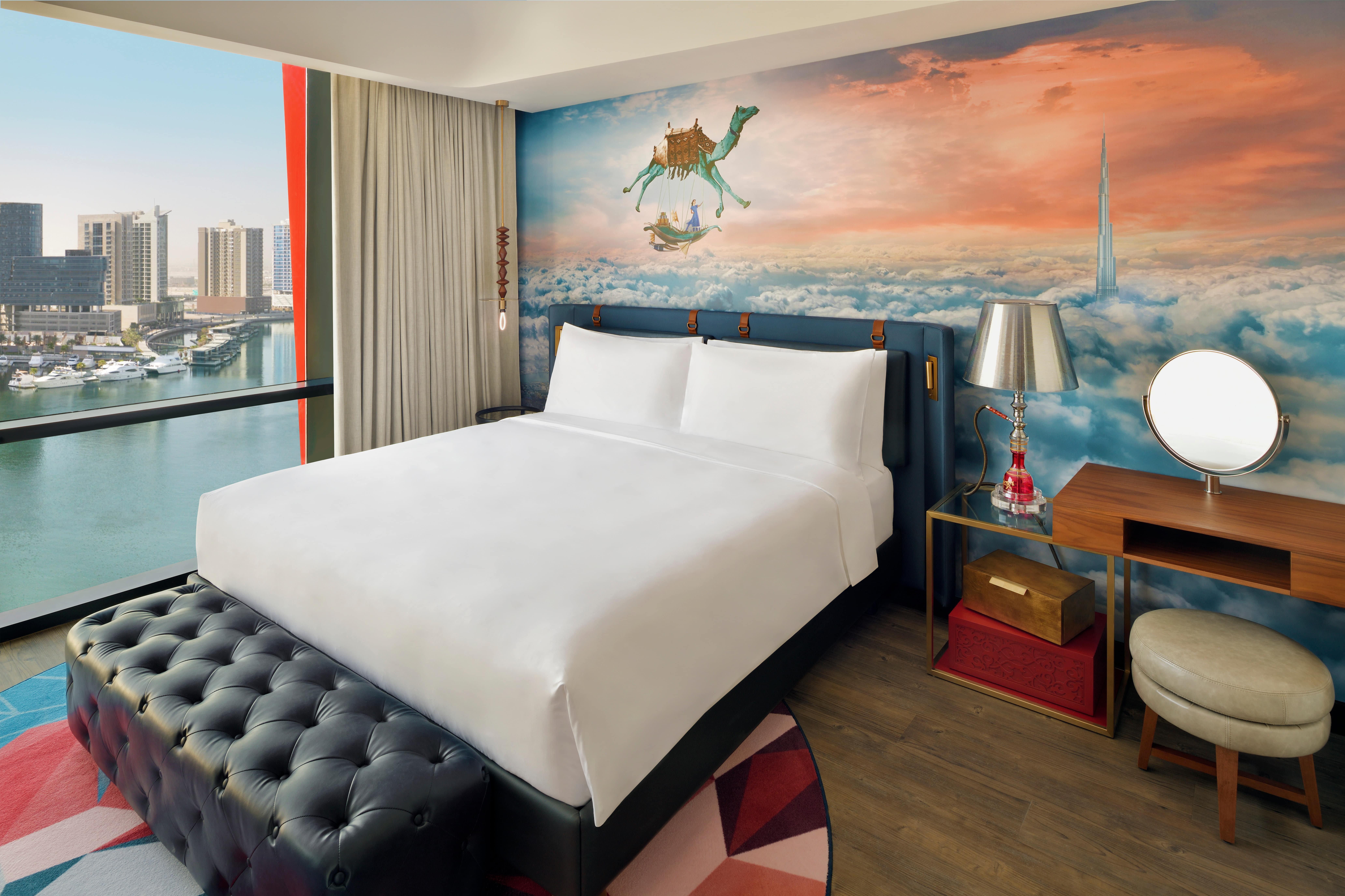 Hotel Indigo Dubai Downtown By Ihg Exteriör bild A bedroom at the hotel